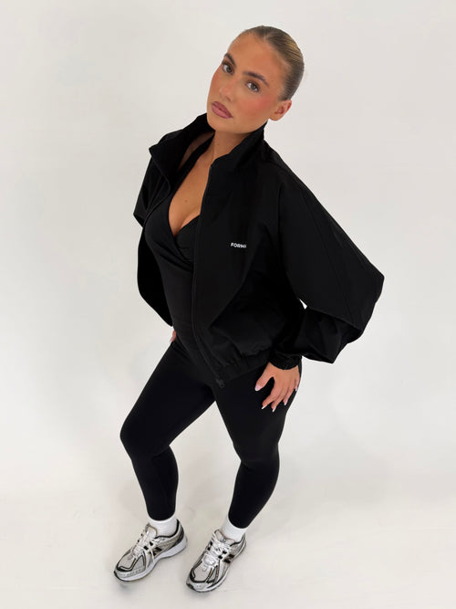 Forma Aero Black Lightweight Performance Windbreaker Jacket
