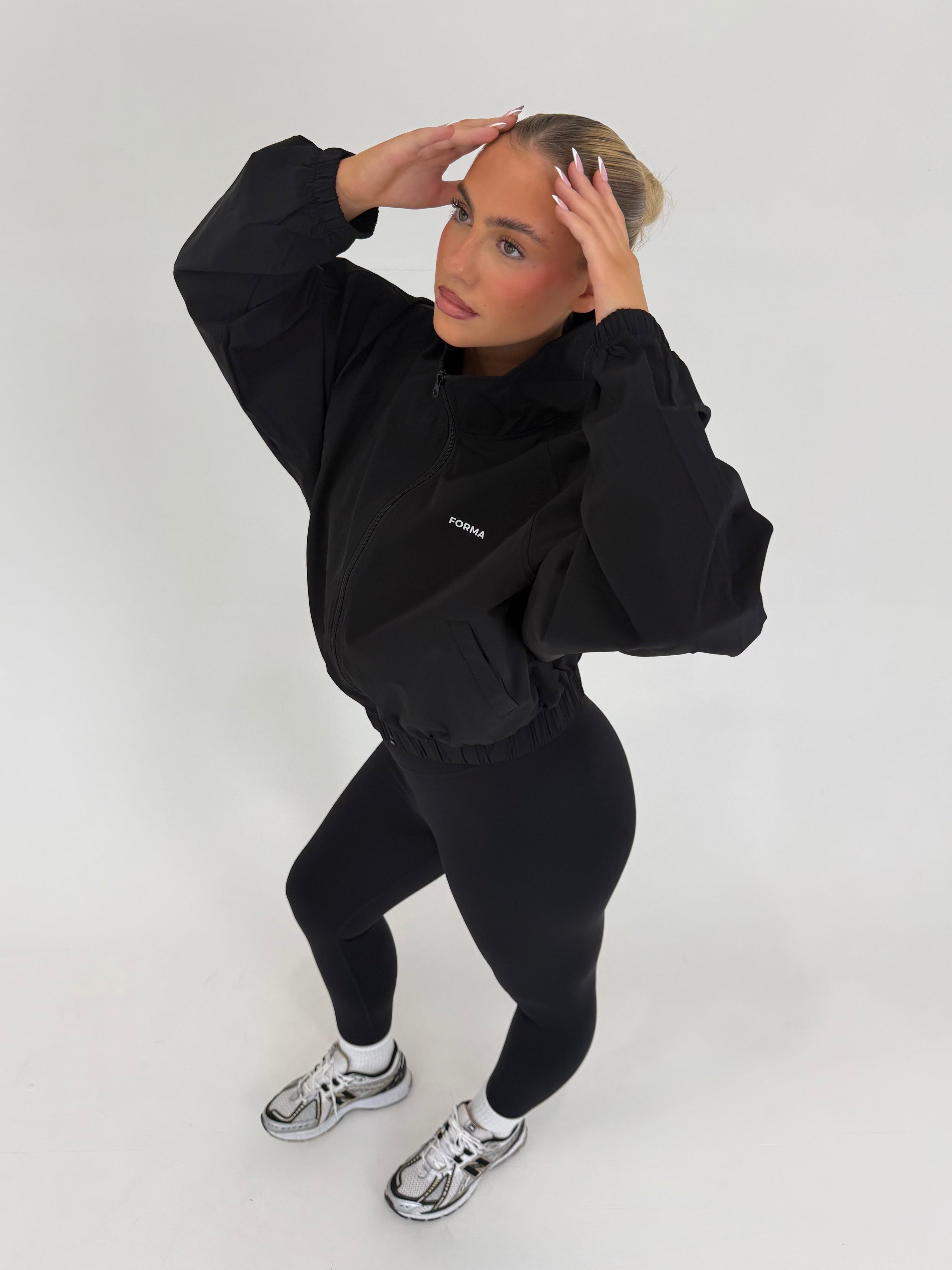 Forma Aero Black Lightweight Performance Windbreaker Jacket