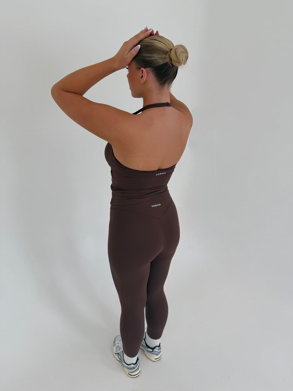 Forma Mocha SkinForm Sculpt V-Neck Activewear Set