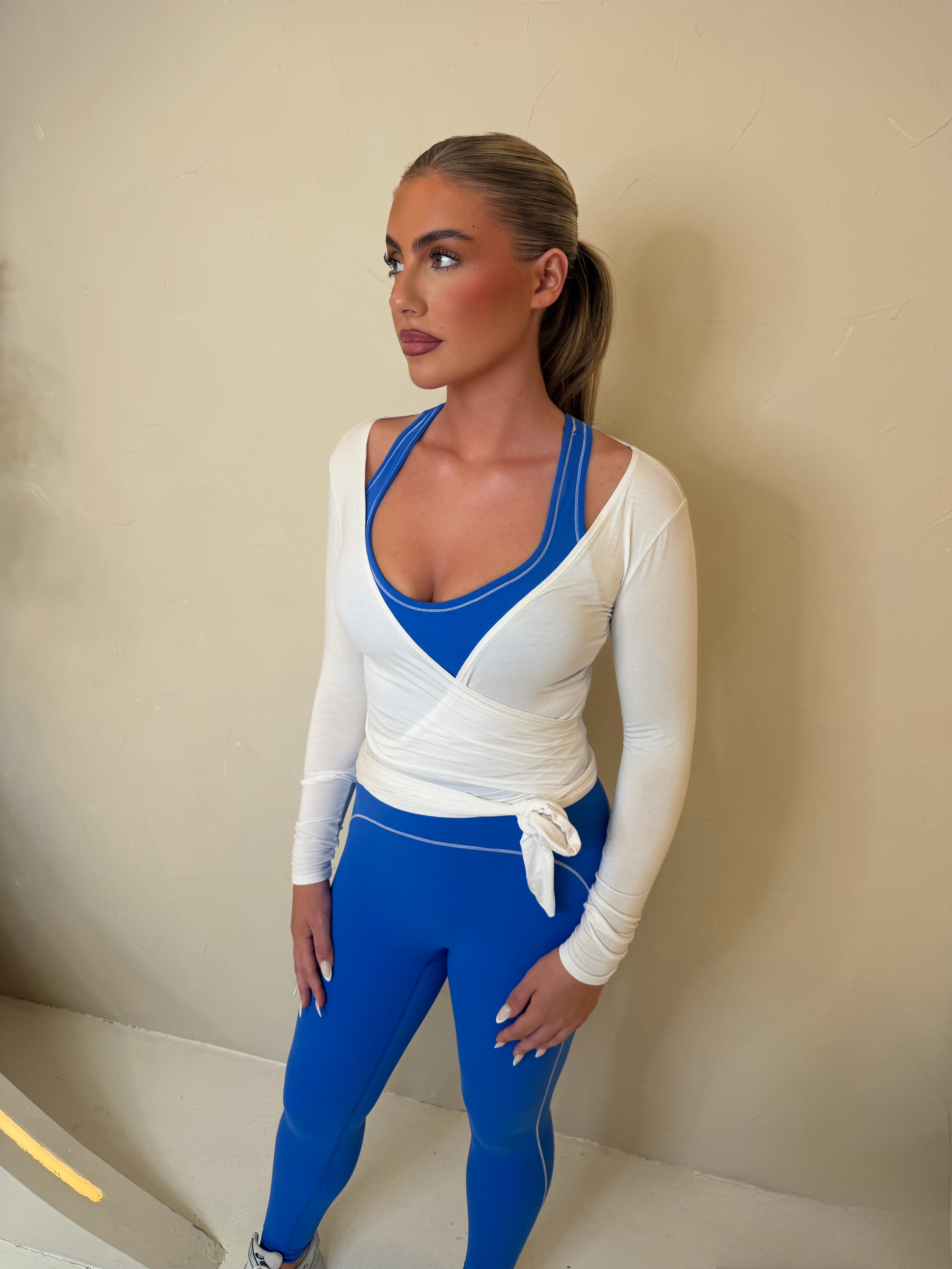 Forma Layer White Wrap Top