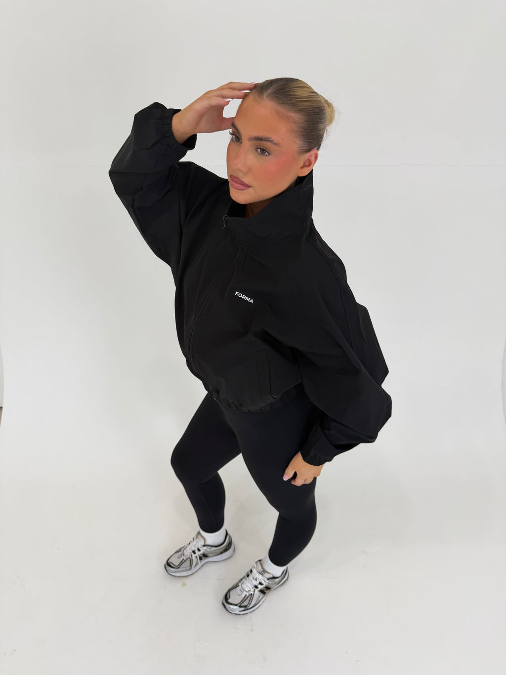 Forma Aero Black Lightweight Performance Windbreaker Jacket