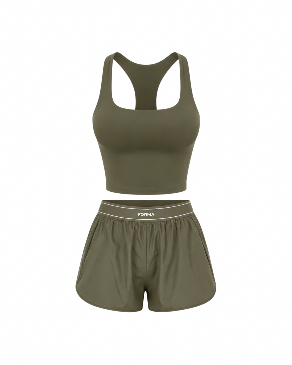 Forma Olive Off Duty Shorts Set