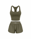 Forma Olive Off Duty Shorts Set