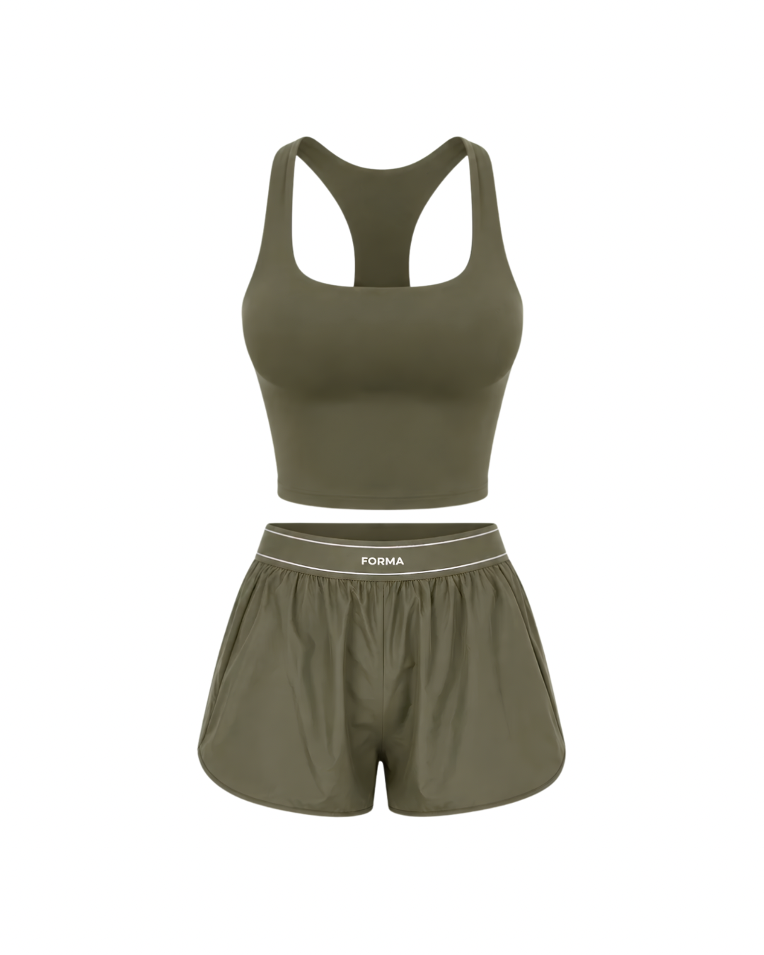 Forma Olive Off Duty Shorts Set