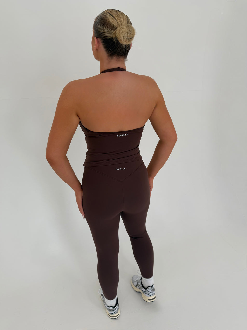 Forma Mocha SkinForm Sculpt V-Neck Activewear Set