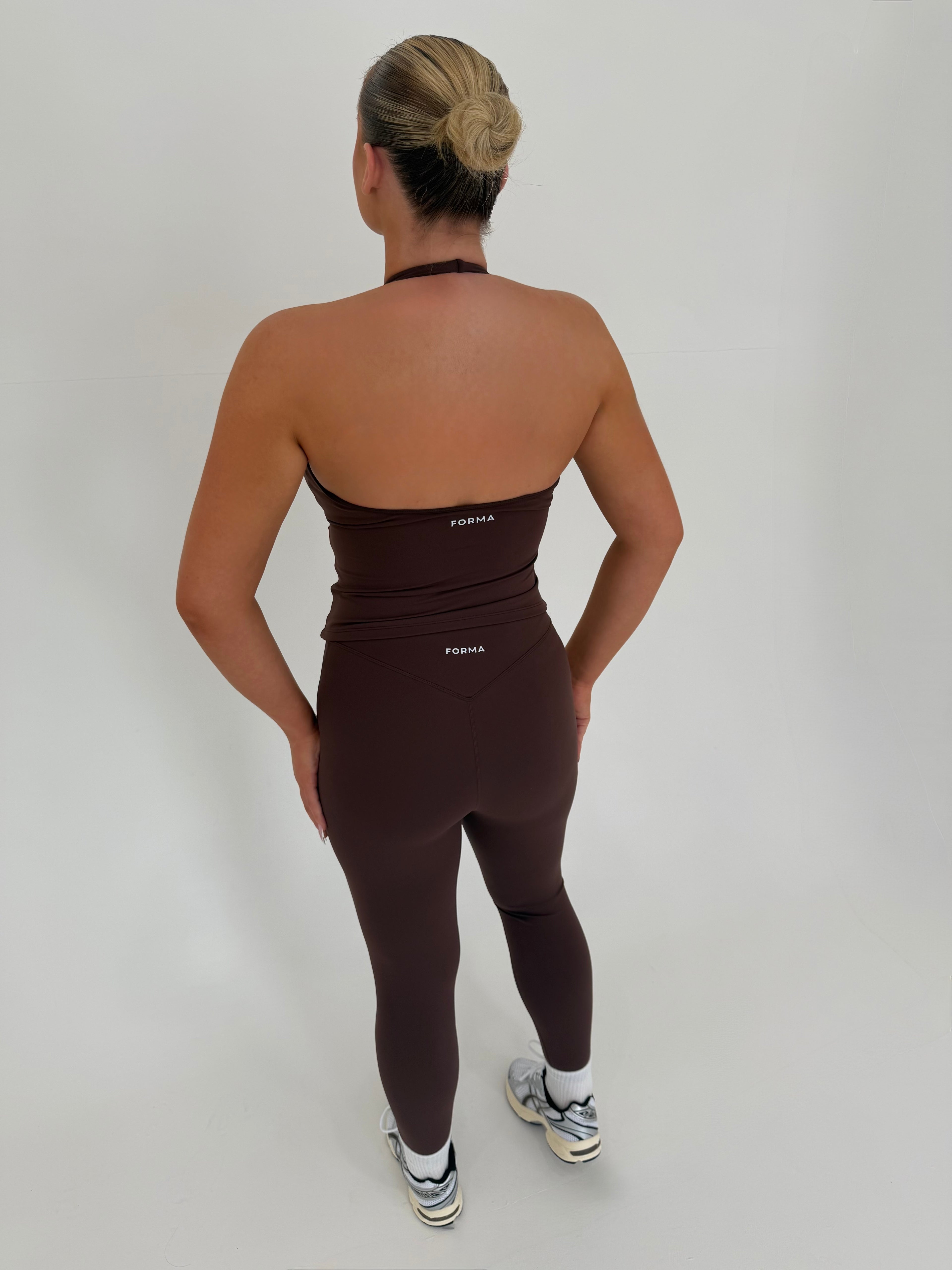 Forma Mocha SkinForm Sculpt V-Neck Activewear Set