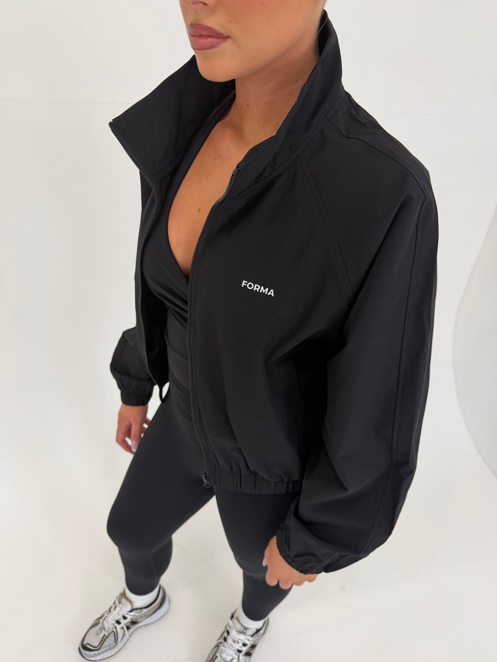 Forma Aero Black Lightweight Performance Windbreaker Jacket