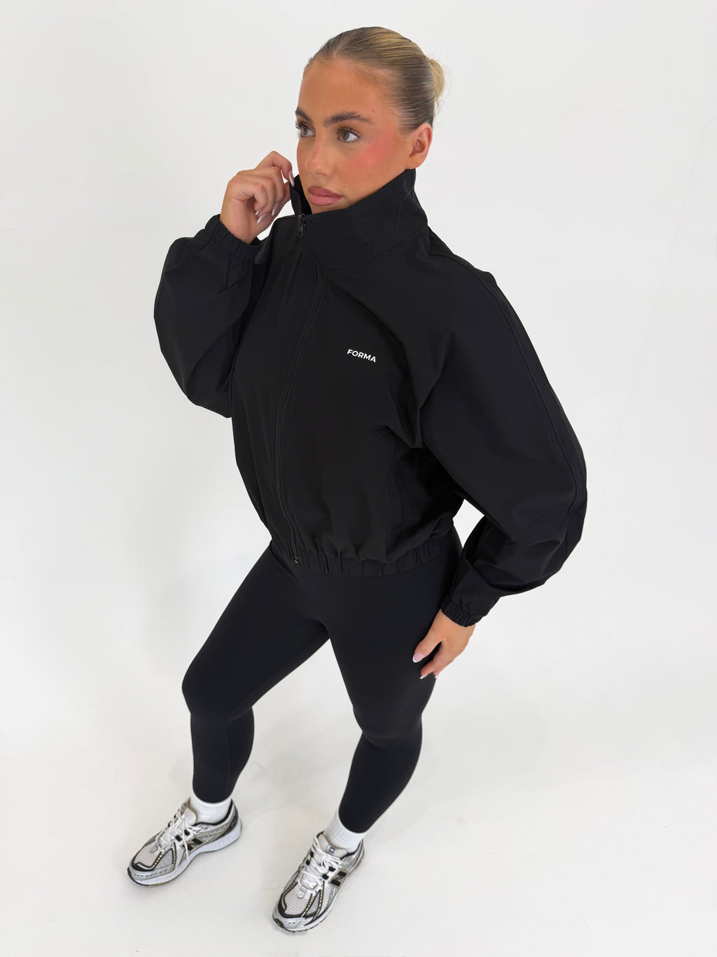 Forma Aero Black Lightweight Performance Windbreaker Jacket