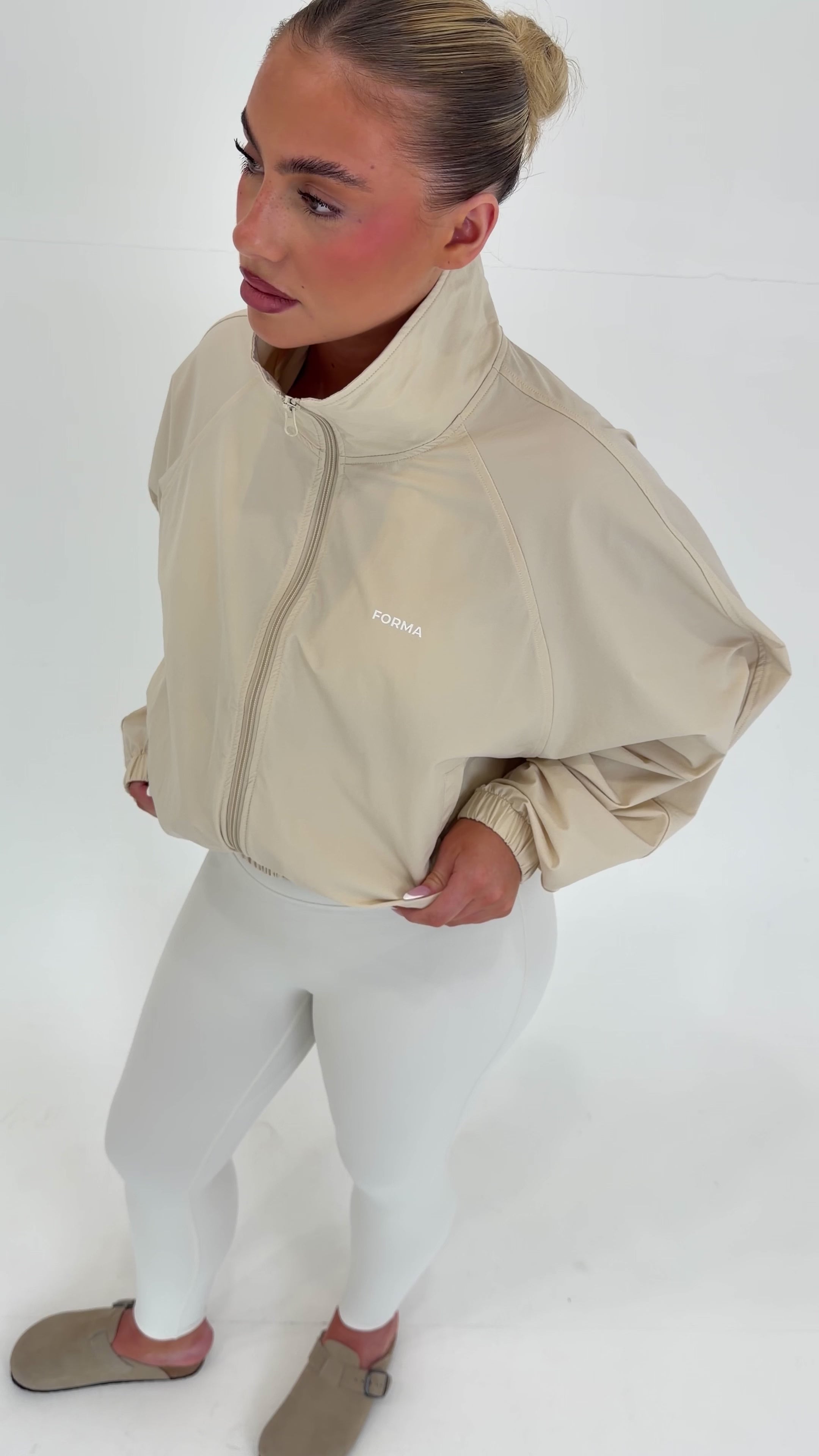 Forma Aero Ivory Lightweight Performance Windbreaker Jacket
