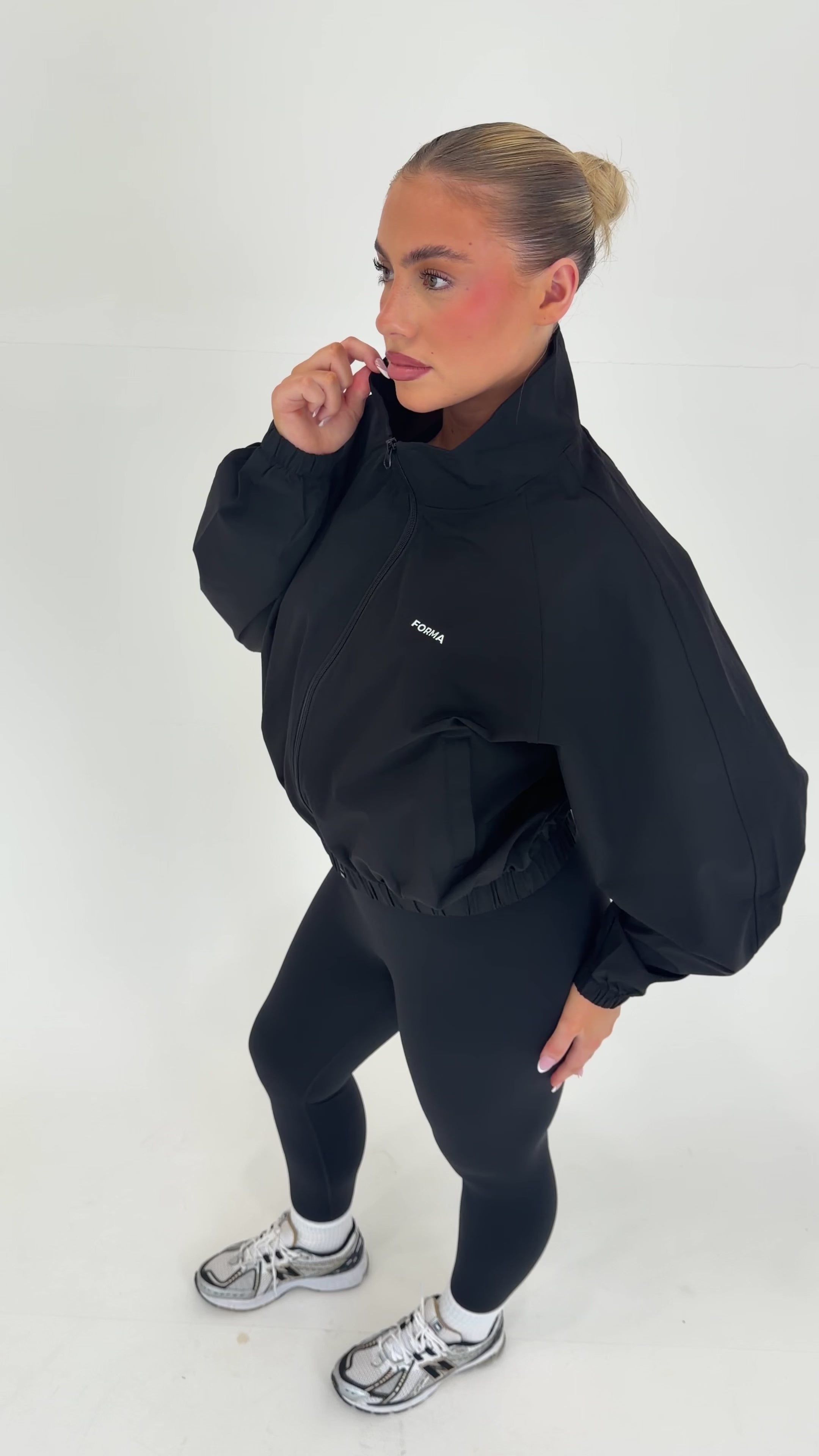 Forma Aero Black Lightweight Performance Windbreaker Jacket